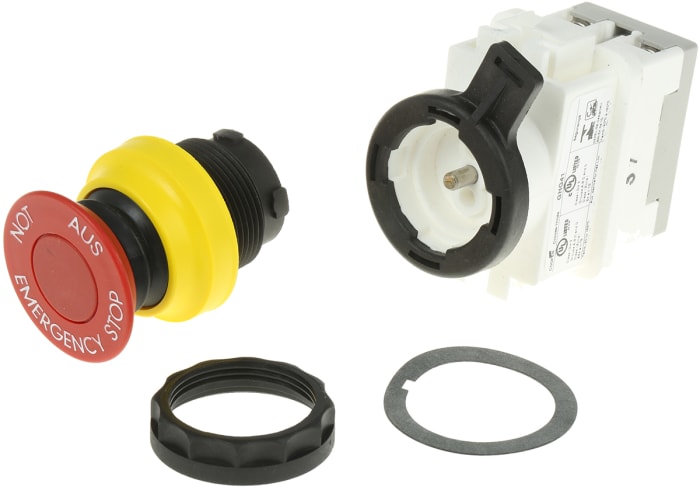 Eaton GHG4188 Series Pull to Release Emergency Stop Push Button, Panel Mount, SPDT, IP66