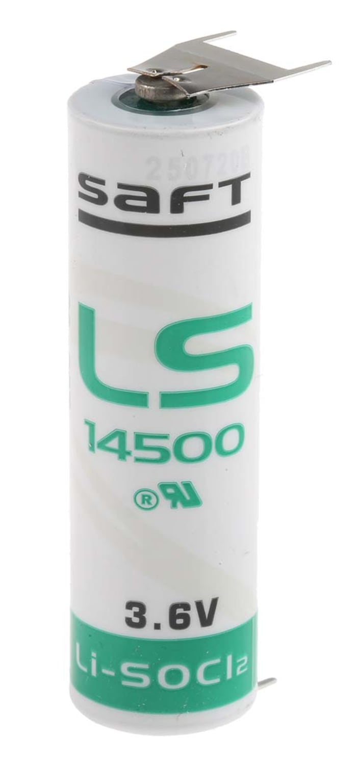 Saft Lithium Thionyl Chloride AA Battery 3.6V