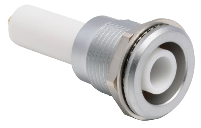 LEMO 2S Series, Jack Panel Mount Circular Coaxial Connector, Solder Termination, Straight Body