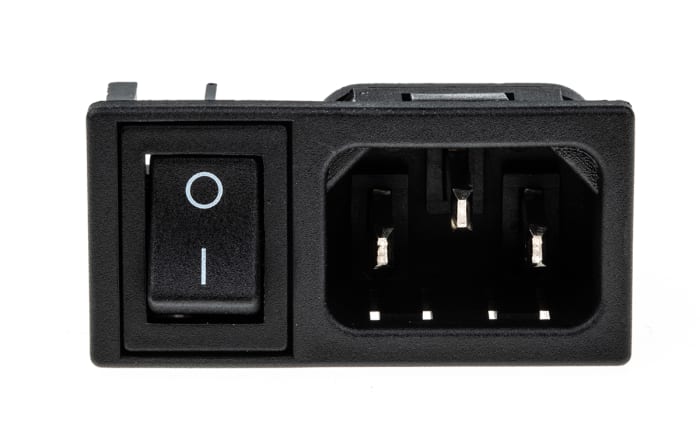 Bulgin C14 Snap-In IEC Connector Male, 10A, 250 V