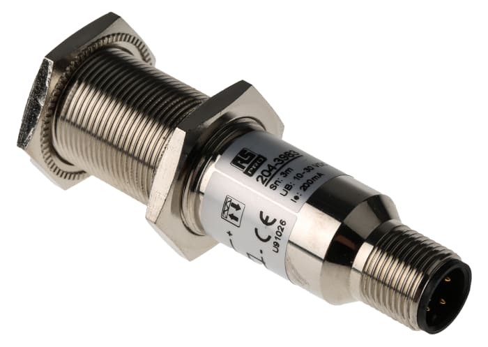 RS PRO Retroreflective Photoelectric Sensor, Barrel Sensor, 3 m Detection Range