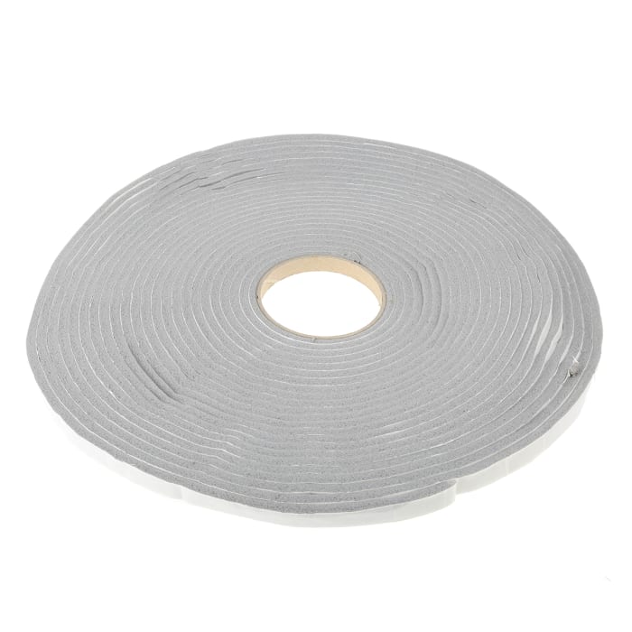 Ruban mousse PVC Simple face RS PRO, Gris, 15.0m x 12.0mm