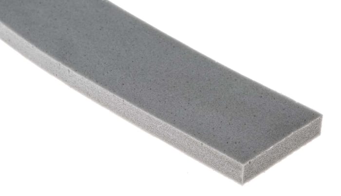 Ruban mousse PVC Simple face RS PRO, Gris, 15.0m x 25.0mm