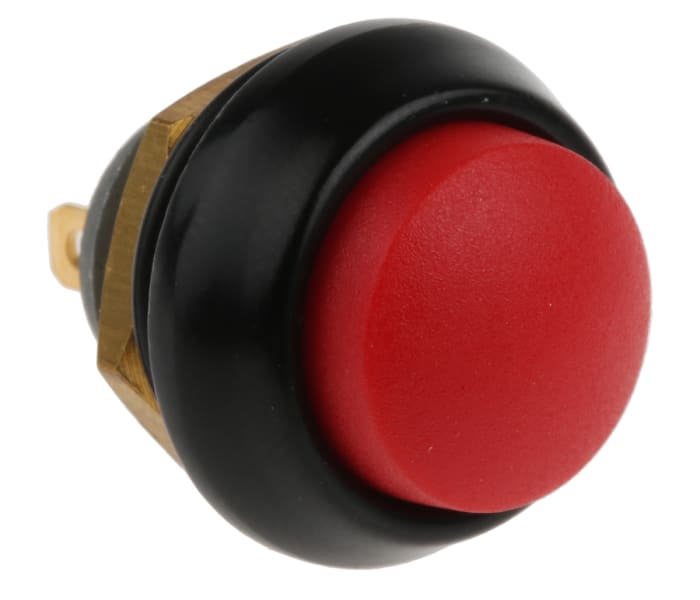 ITW Switches 59 Series Miniature Push Button Switch, Momentary, Panel Mount, 13.65mm Cutout, SPST, Clear LED, 125V ac,