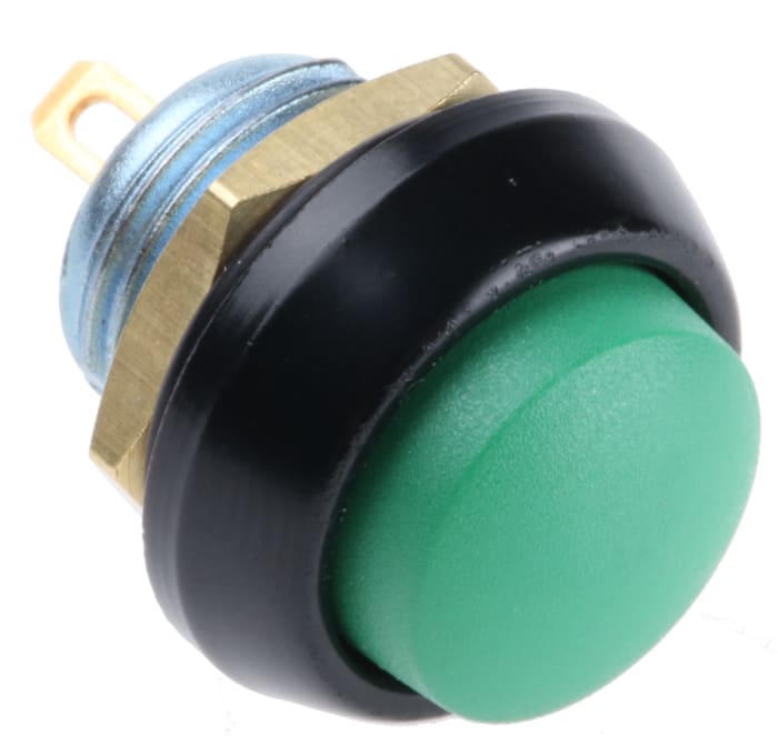 ITW Switches 59 Series Miniature Push Button Switch, Momentary, Panel Mount, 13.65mm Cutout, SPST, Clear LED, 125V ac,