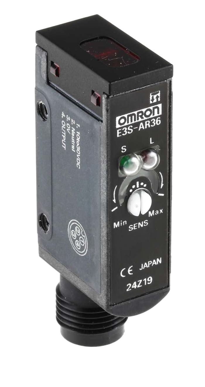 Omron Retroreflective Photoelectric Sensor, Block Sensor, 100 mm → 2 m Detection Range