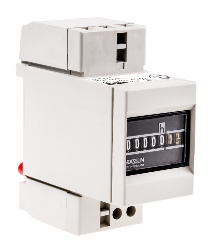 Compteur horaire Grasslin, 7 chiffres , 220→240 V c.a.