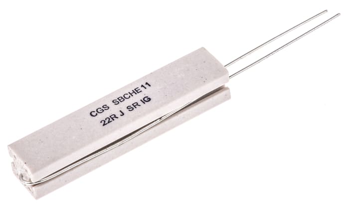 TE Connectivity 22 Ω Wirewound Resistor 11 W 5 % SBCHE1122RJ