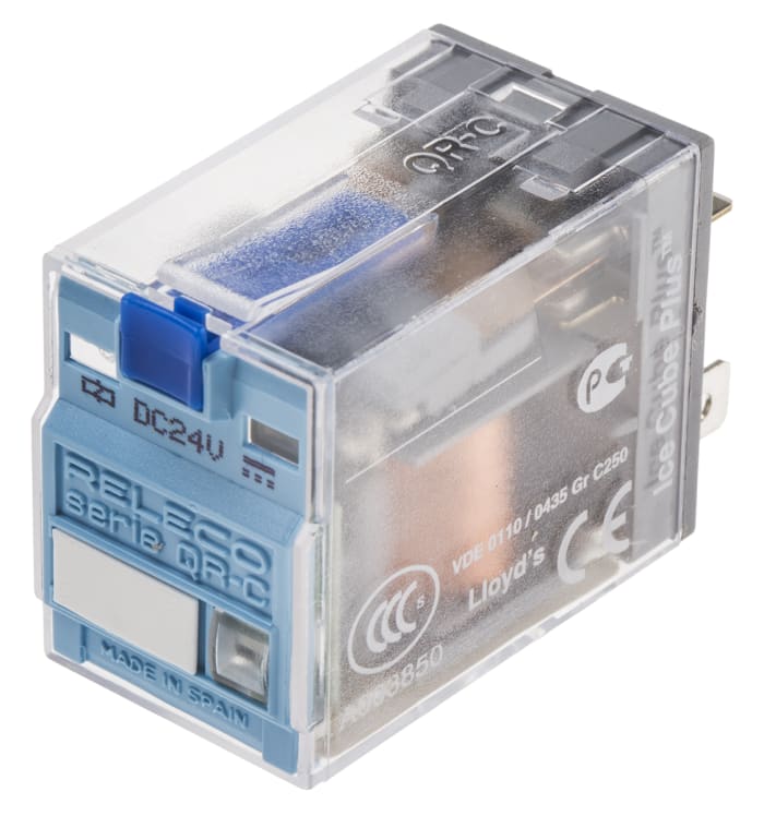Releco PCB Mount Power Relay, 24V dc Coil, 10A Switching Current, SPST