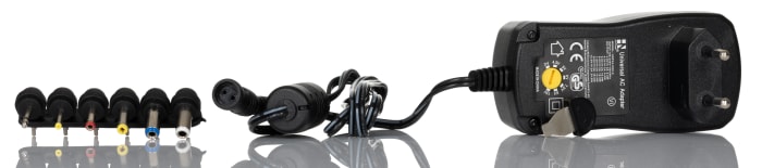 Adaptér AC/DC, výstup: 3, 4.5, 5, 6, 7.5, 9, 12V, počet výstupů: 7 AC/DC adaptér 2A 9W, 2kolíková Euro Ne Regulované