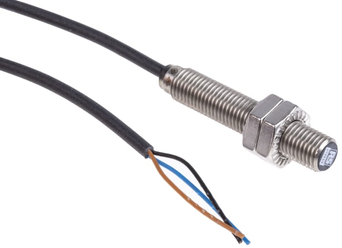 RS PRO Inductive Barrel Proximity Sensor, M8, 2 mm Detection, PNP NO, 10 → 30 V dc