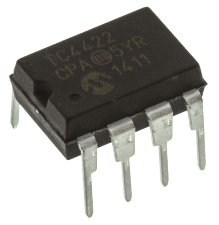 Microchip TC4422CPA MOSFET Gate Driver 1, 9 A, 18V 8-Pin, PDIP