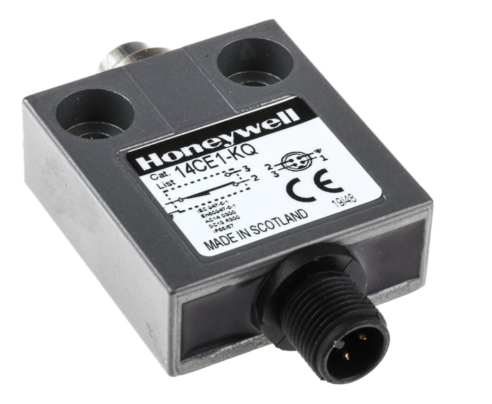Honeywell 14CE Series Plunger Limit Switch, NO/NC, IP65, SPDT, 250V ac Max, 3A Max