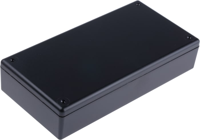 Hammond 1599 Series Black Flame Retardant ABS Enclosure, IP54, Black Lid, 220 x 110 x 44mm