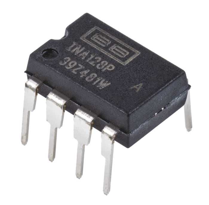 INA128PA Texas Instruments, Instrumentation Amplifier, 125μV Offset 1.3MHz, 8-Pin PDIP