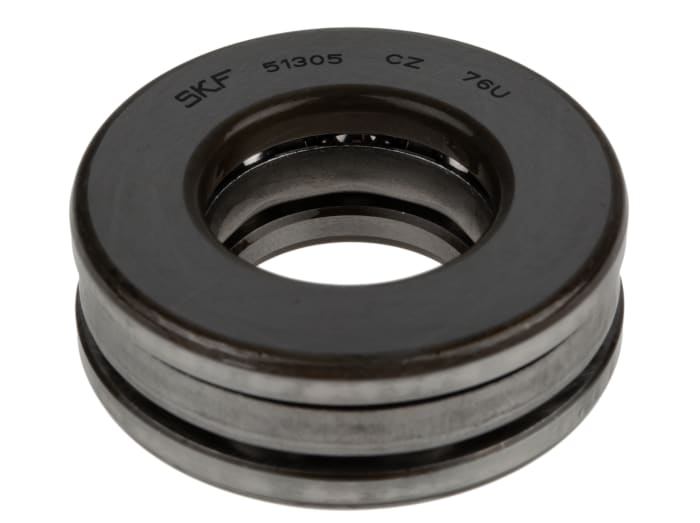 51305 SKF SKF Thrust Ball Bearing Open End Type, 25mm I.D, 52mm O.D 2076309 RS Components