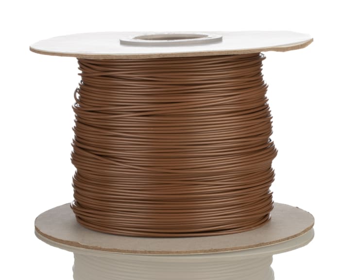 RS PRO  RS PRO Brown 0.81 mm² Hook Up Wire, 18 AWG, 1C, 305m, PVC