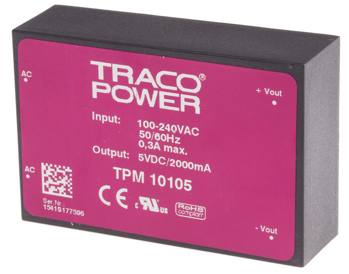 TRACOPOWER TPM 10105 Встроенный источник питания в закрытом корпусе SMPS