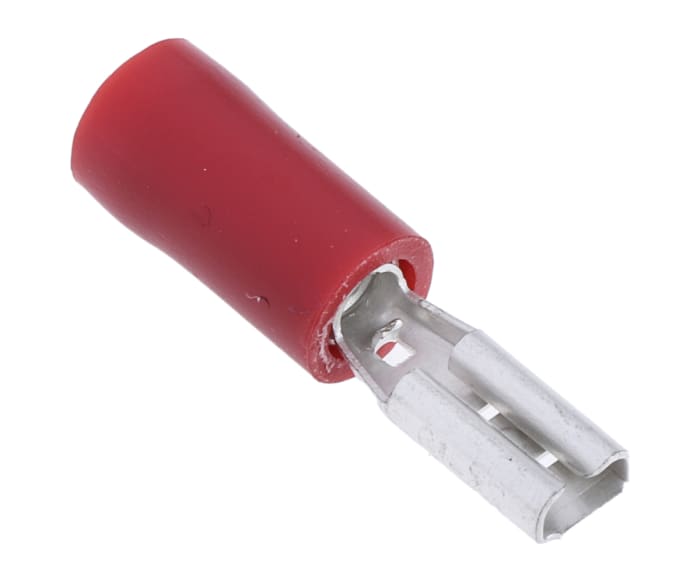 RS PRO Red Insulated Female Spade Connector, Receptacle, 2.8 x 0.5mm Tab Size, 0.5mm² to 1.5mm²