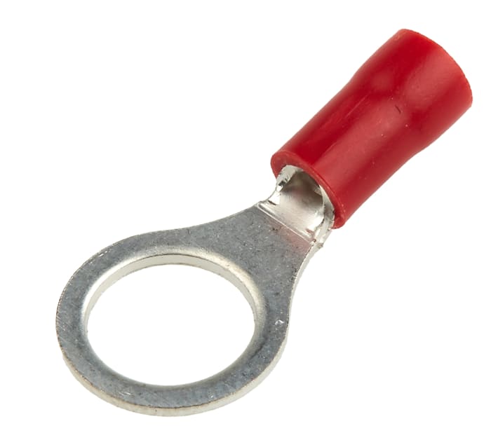 Cosses à œillet RS PRO, Isolée, Rouge, 1.5mm², M8, 12.6mm