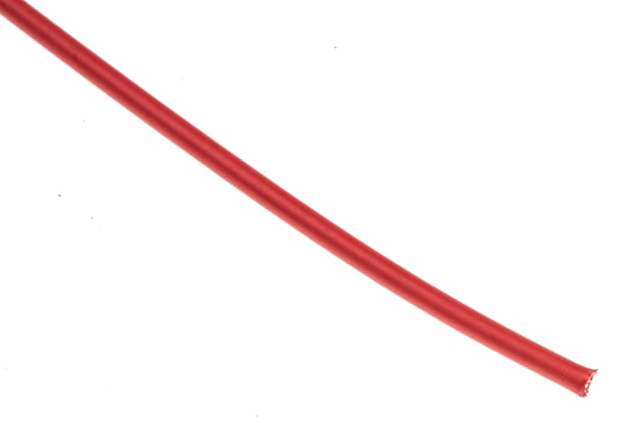 TE Connectivity FlexLite Series Red 0.5 mm² Equipment Wire, 20 AWG, 19/0.19 mm, 100m, Polyolefin Insulation,