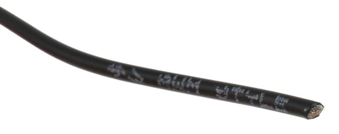 TE Connectivity FlexLite Series Black 1 mm² Equipment Wire, 17 AWG, 19/0.25 mm, 100m, Polyolefin Insulation,