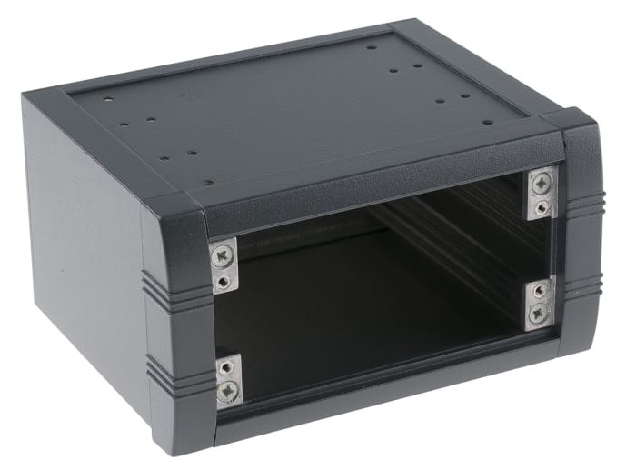 Boîtier d'instrumentation METCASE Mettec en Aluminium Gris, dim. ext. 160 x 130 x 85mm