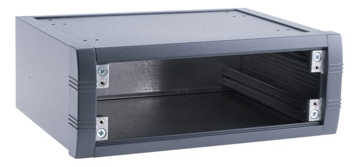 Boîtier d'instrumentation METCASE Mettec en Aluminium Gris, dim. ext. 230 x 180 x 85mm