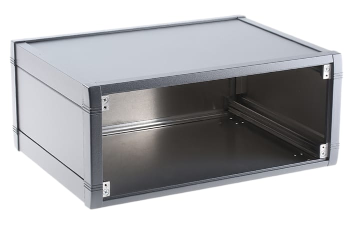 Boîtier pupitre METCASE Mettec en Aluminium Gris, 350 mm x 263 mm x 150 mm
