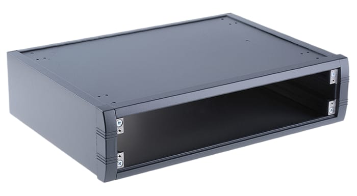 Boîtier d'instrumentation METCASE Mettec en Aluminium Gris, dim. ext. 350 x 250 x 85mm