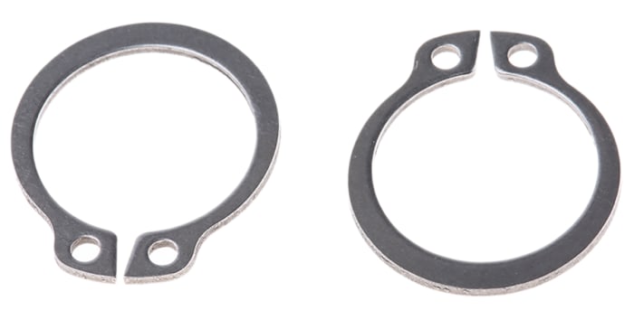RS PRO Stainless Steel External Circlip, 16mm Shaft Diameter, 15.2mm Groove Diameter