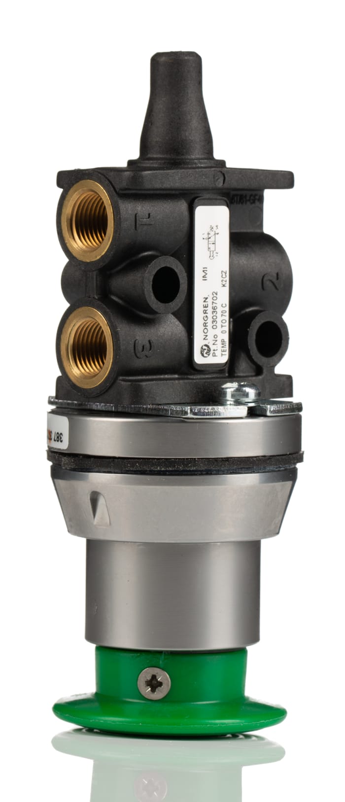 Norgren Push Button 3/2 Pneumatic Manual Control Valve 03 Series, G 1/8, 1/8in, III B