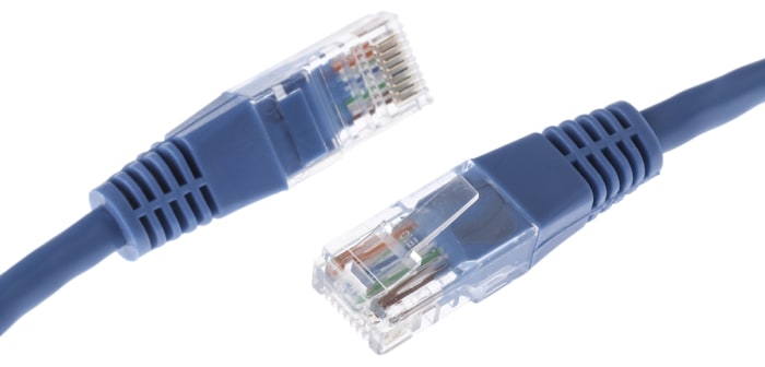 Decelect, 0.5m Cat5e, Blue RJ45 to Male RJ45 Male, U/UTP Unshielded, Terminated PVC Sheath