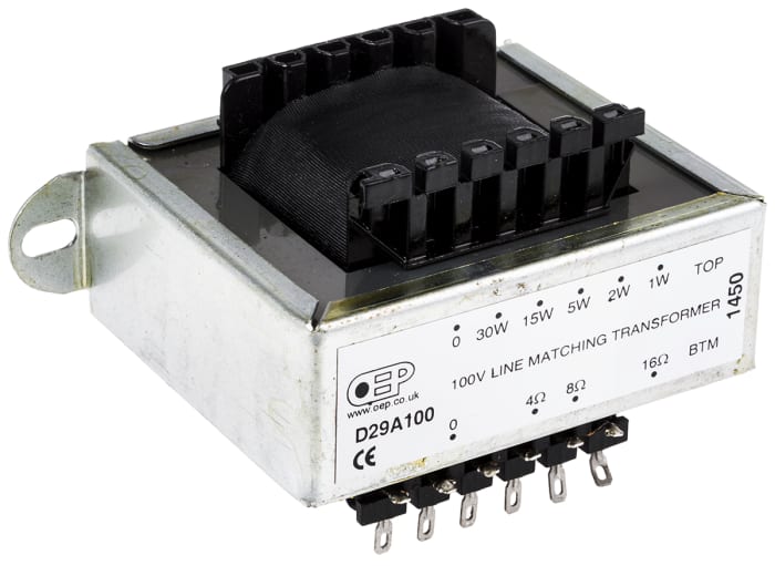Transformateur audio OEP, secondaire 4 → 16Ω à montage sur châssis