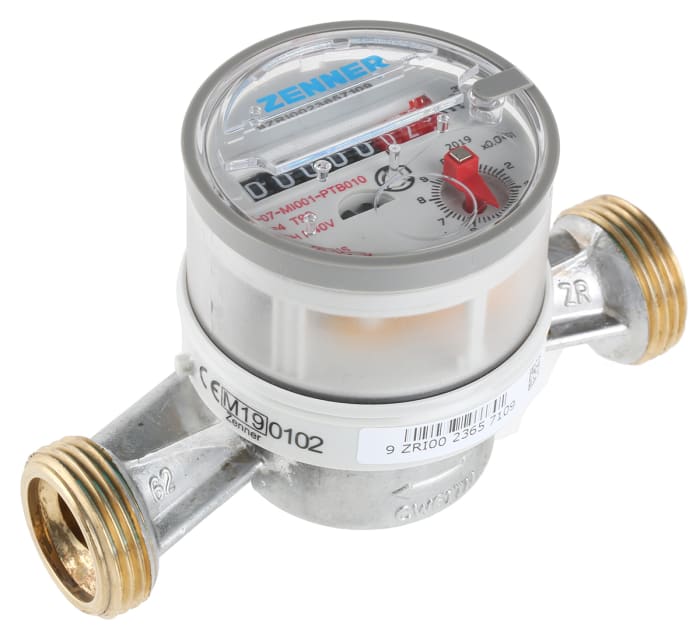 Medidor de agua de surtidor único Reliance Water Controls WATM198854, Clase A 2.5m³/h Macho BSP de 3/4 pulg.