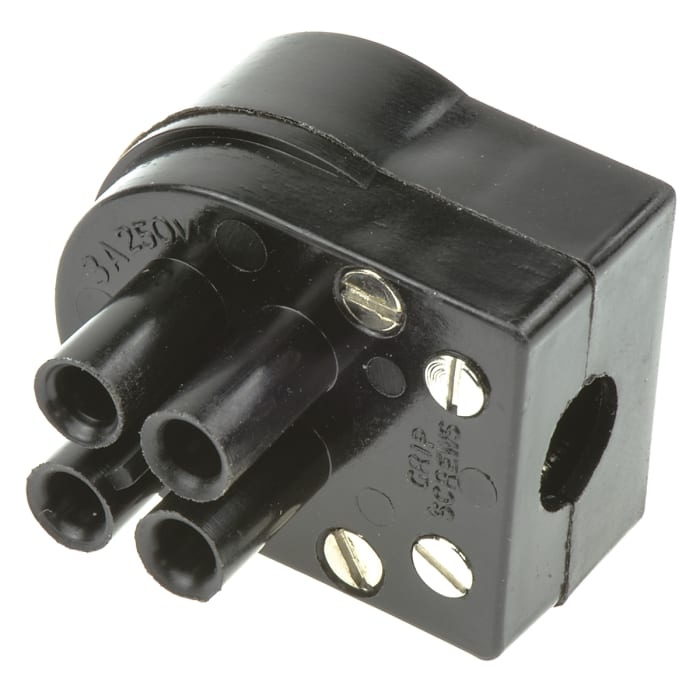 Bulgin Power Connector Cable Mount, Screw Down Termination, 3A, 250 V ac