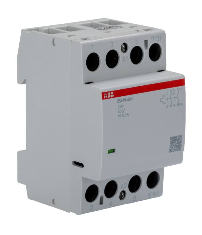 ABB ESB40-40N-06 ESB Contactor, 230 V ac Coil, 4-Pole, 40 A, 2.77 kW, 4NO