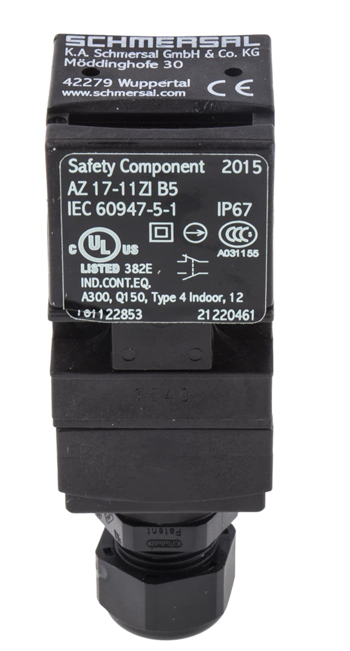 Schmersal AZ17 Safety Interlock Switch, 1NC/1NO, Keyed Actuator Included, Glass Fibre Reinforced Thermoplastic