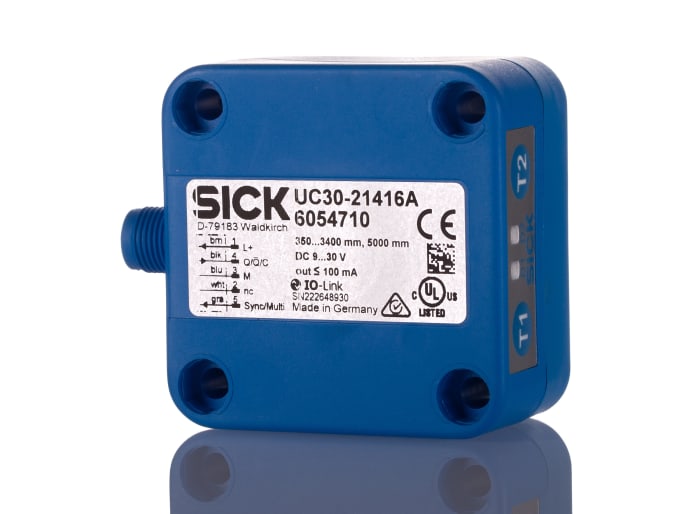SICK Ultrasonic Block Proximity Sensor, 350 → 3400 mm Detection, 9 → 30 V