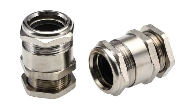 Presse-étoupe Lapp SKINDICHT, M25, en Laiton nickelé, Ø 15.8mm à Ø 17.8mm, avec contre-écrous, IP68