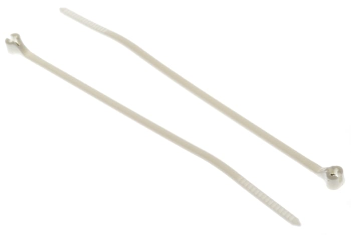 Serre-câbles Thomas &amp; Betts Ty-Rap, 92mm x 2.3 mm, Blanc, en Nylon 66, x 100