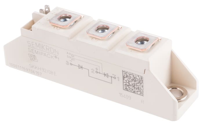 Semikron 93 x 20 x 30мм 30мм 93мм SKKH 92/08 E 150mA 3V 250mA +125 °C -40 °C Монтаж на панель