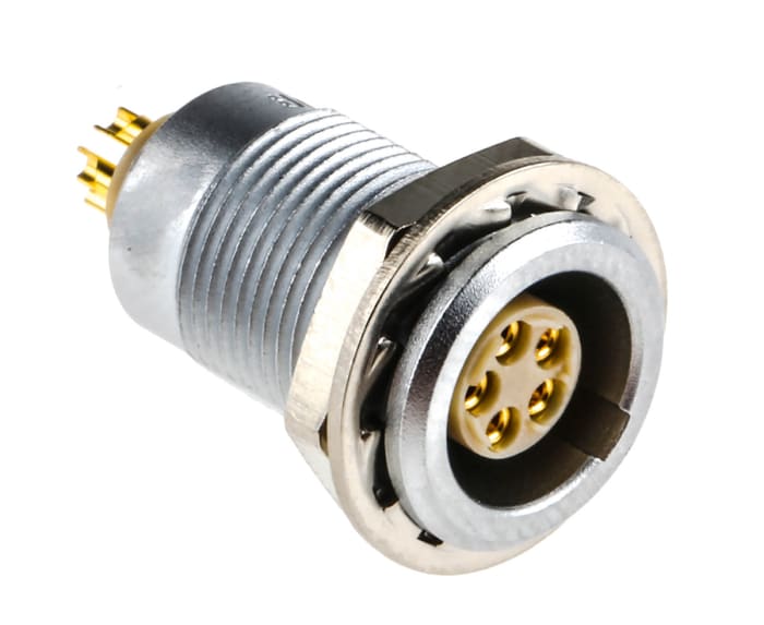 LEMO Circular Connector, 5 Contacts, Panel Mount, Socket, Female, IP50, 0B Series