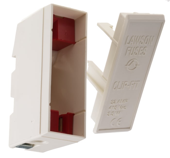RS PRO 32A Rail Mount Fuse Holder for F1 Fuse, 415V ac