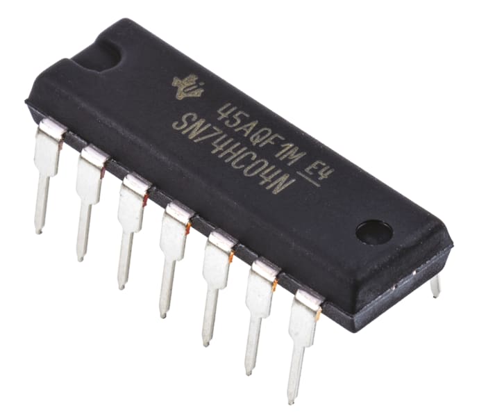 Texas Instruments SN74HC04N Hex Inverter, 14-Pin PDIP