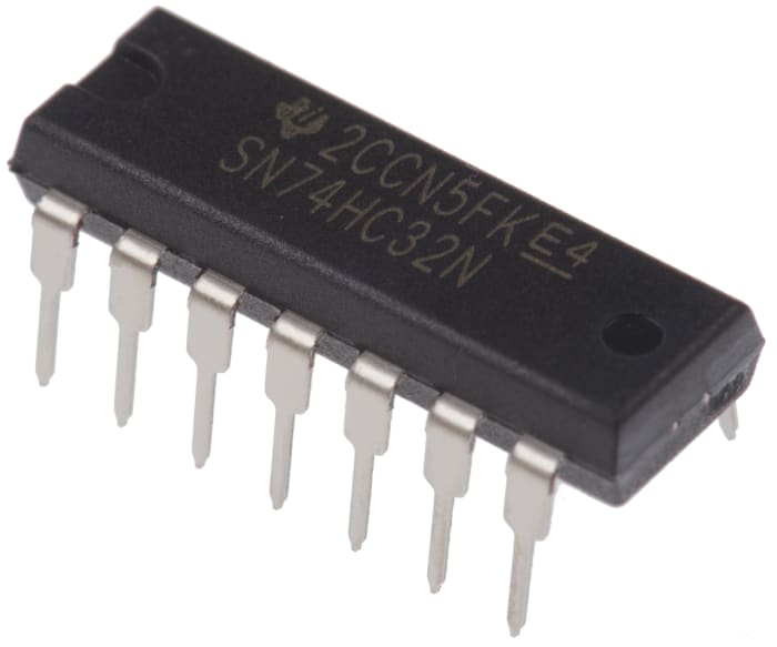 Texas Instruments SN74HC32N, Quad 2-Input OR Logic Gate, 14-Pin PDIP