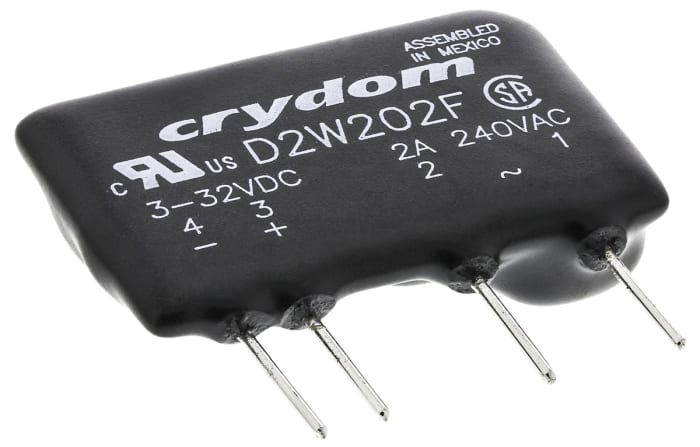 Sensata Crydom D2W Series Solid State Relay, 2 A Load, PCB Mount, 280 V Load, 32 V dc Control