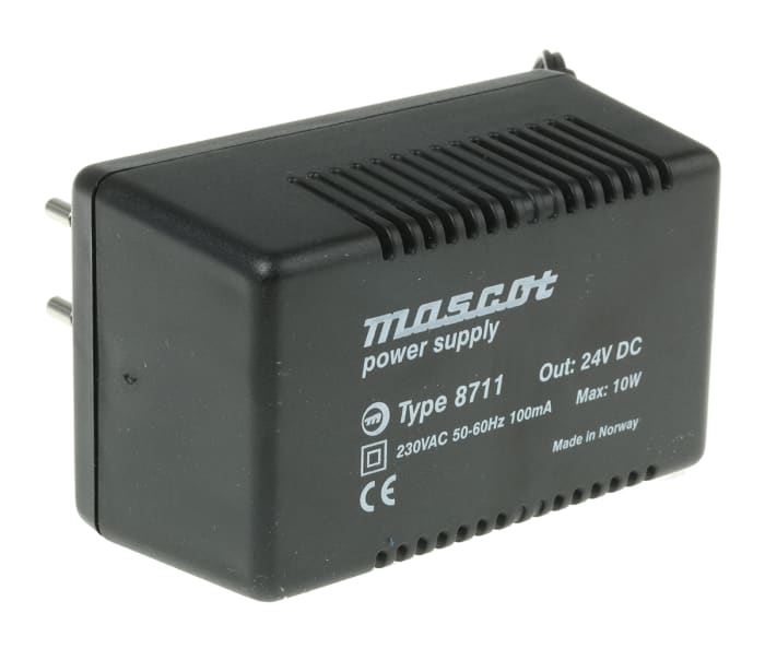 8711000128 Mascot | Mascot 10W Plug-In AC/DC Adapter 24V dc Output ...