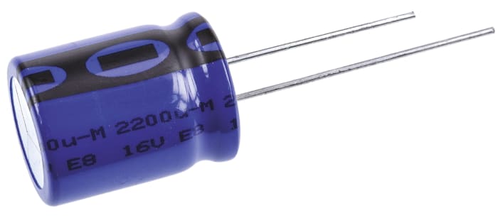 Vishay 2200μF Aluminium Electrolytic Capacitor 16V dc, Radial, Through Hole - MAL213655222E3
