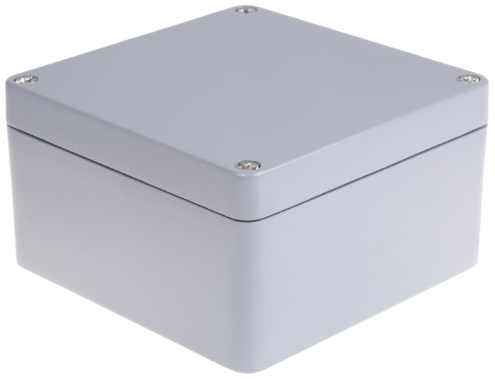Fibox Euronord Series Grey Aluminium Enclosure, IP66, IP67, Grey Lid, 163 x 162 x 91mm